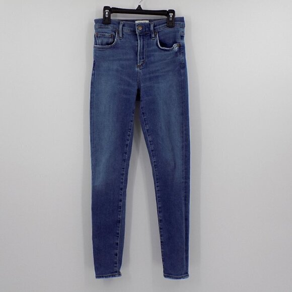 AGOLDE Jeans Skinny Ankle Blue Size 25 Distressed Light Wash Sophie - Picture 1 of 5